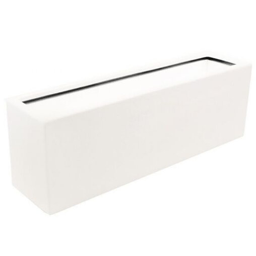 Planter Smooth wit rechthoek (120 x 30 x 40 cm)
